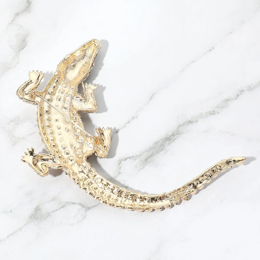 Topaz Crocodile Alligator Pave Crystal Bling 4.4